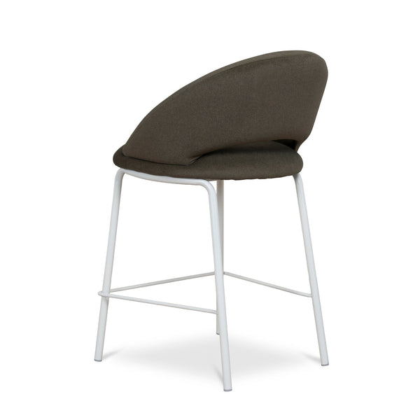 White Bar Stool | Dark Moss Green (Set Of 2) | Myka Home
