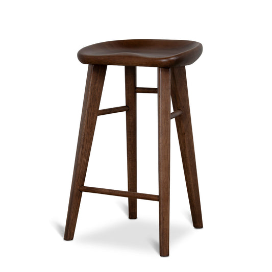 67.5CM Bar Stool | Walnut Stain | Myka Home