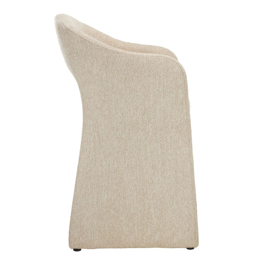 65CM Fabric Bar Stool | Cobble Beige (Set Of 2) | Myka Home