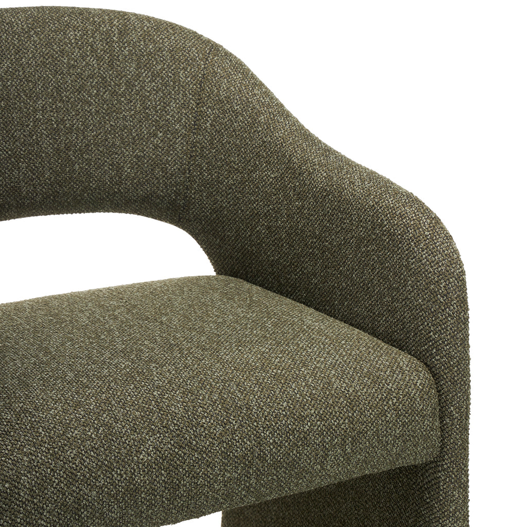65CM Fabric Bar Stool | Twill Green (Set Of 2) | Myka Home
