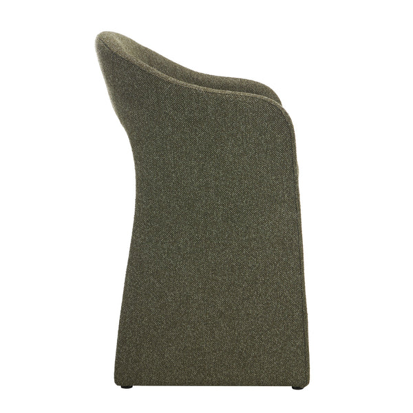 65CM Fabric Bar Stool | Twill Green (Set Of 2) | Myka Home
