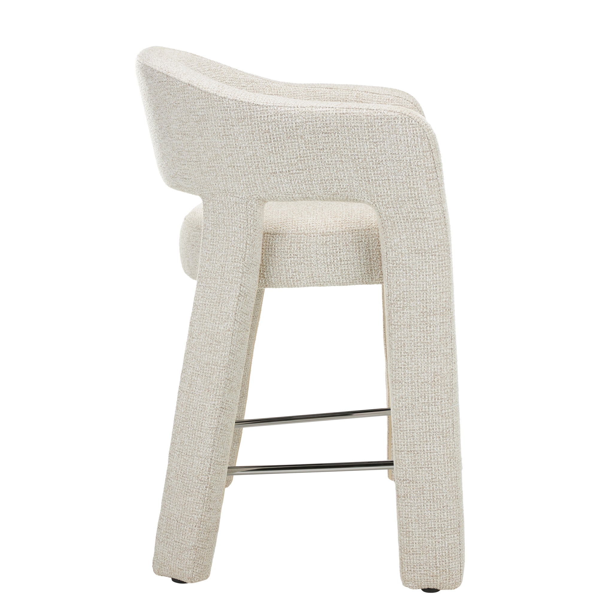 66CM Fabric Bar Stool | Verona Ivory (Set Of 2) | Myka Home