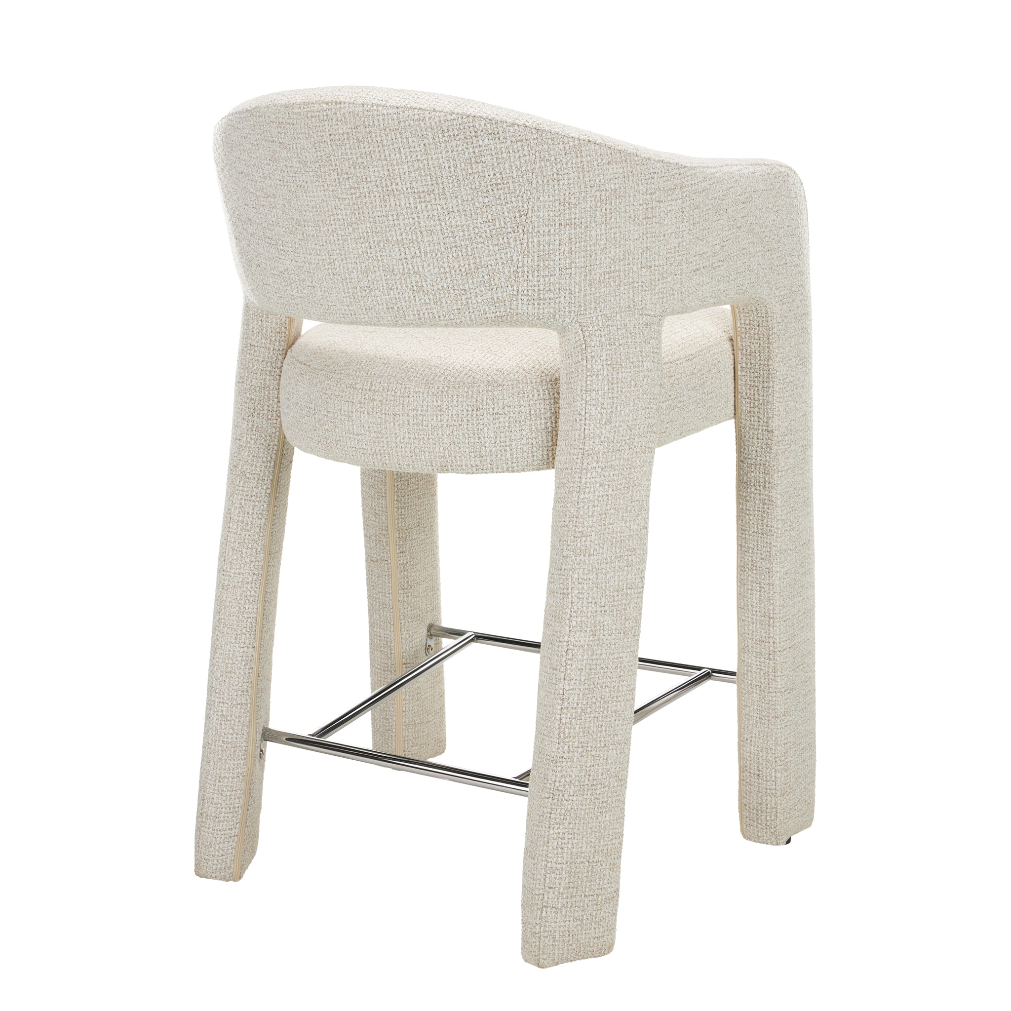 66CM Fabric Bar Stool | Verona Ivory (Set Of 2) | Myka Home