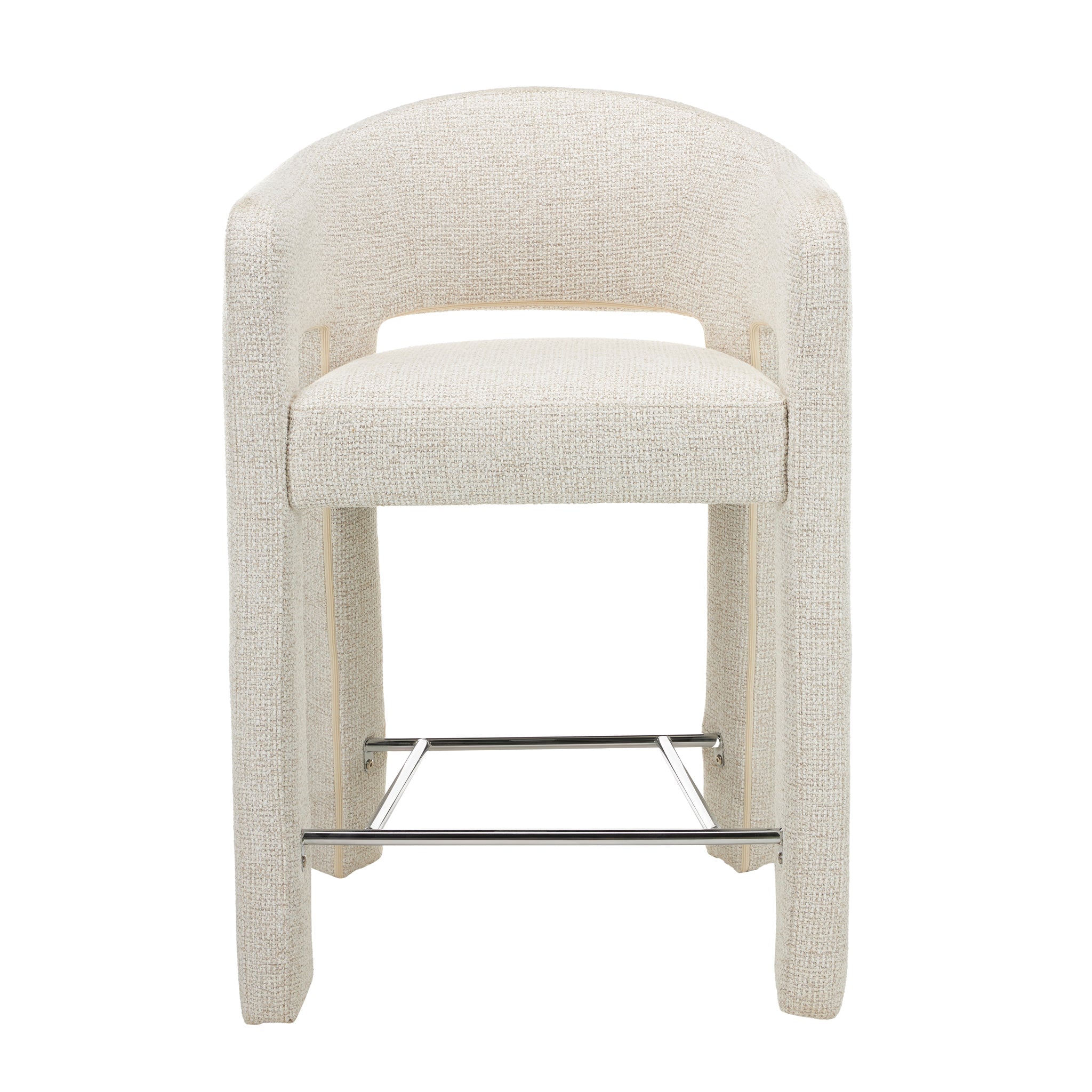 66CM Fabric Bar Stool | Verona Ivory (Set Of 2) | Myka Home