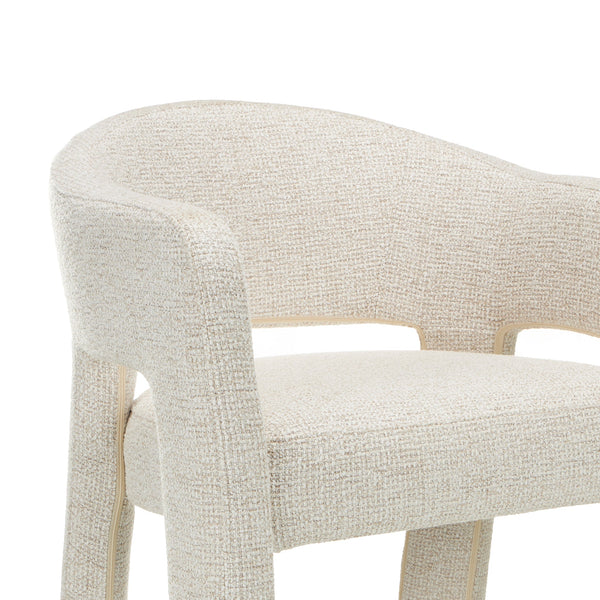 66CM Fabric Bar Stool | Verona Ivory (Set Of 2) | Myka Home