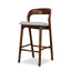 65CM Walnut Bar Stool | Naxos Beige | Myka Home