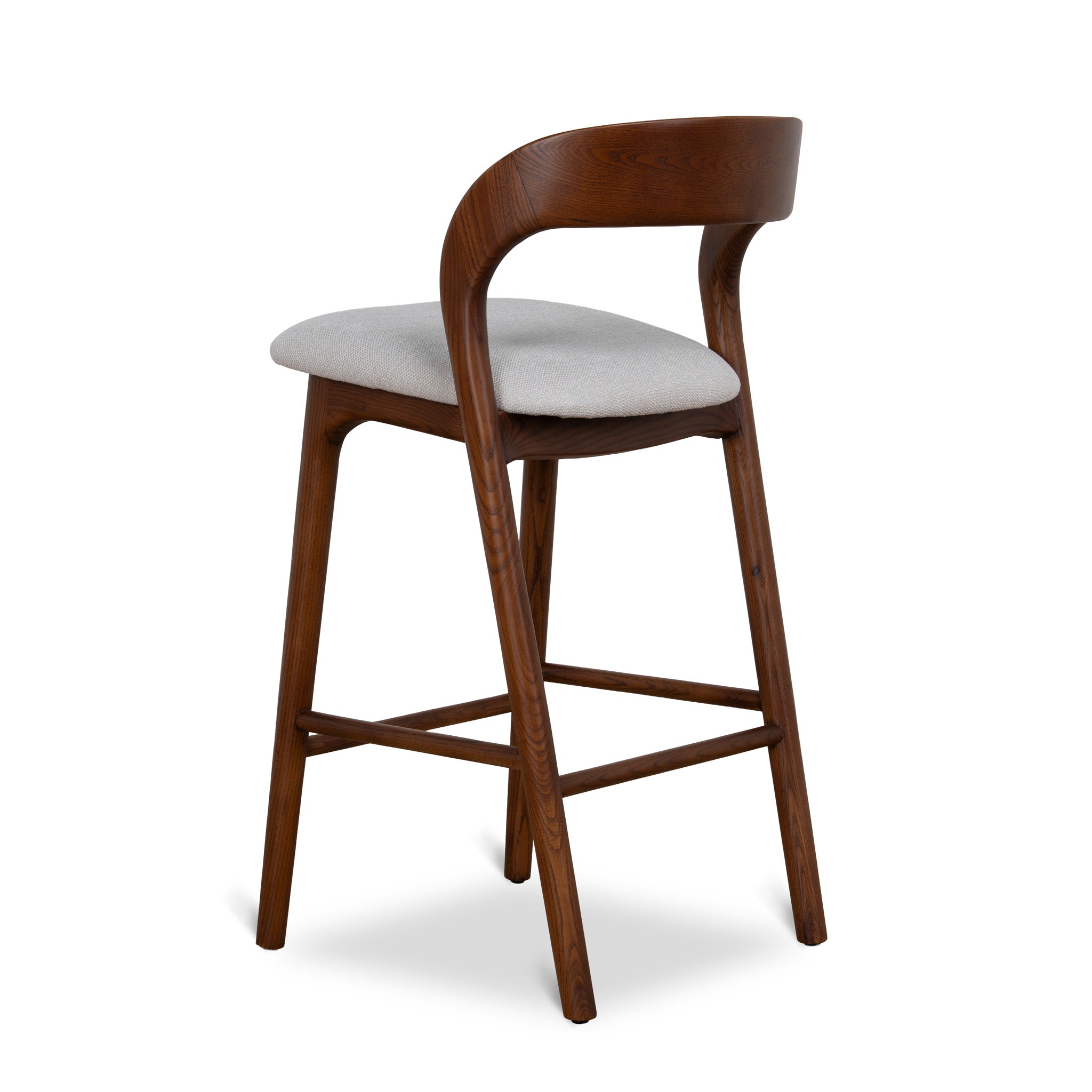 65CM Walnut Bar Stool | Naxos Beige | Myka Home