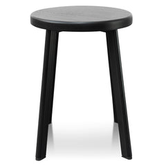 CBS2941-NH 46cm Wooden Seat Low Stool - Full Black (Set of 2)