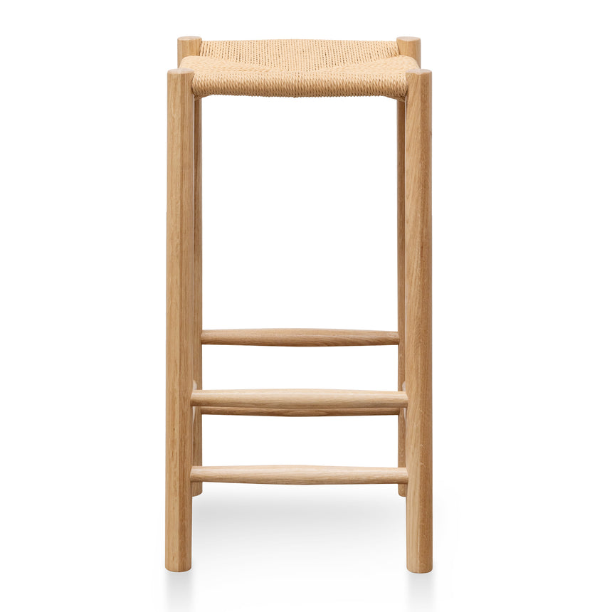 65cm Oak Bar Stool - Natural - View 2