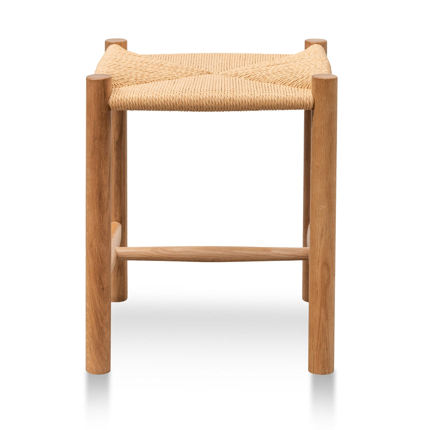 Oak Low Stool - Natural - View 2