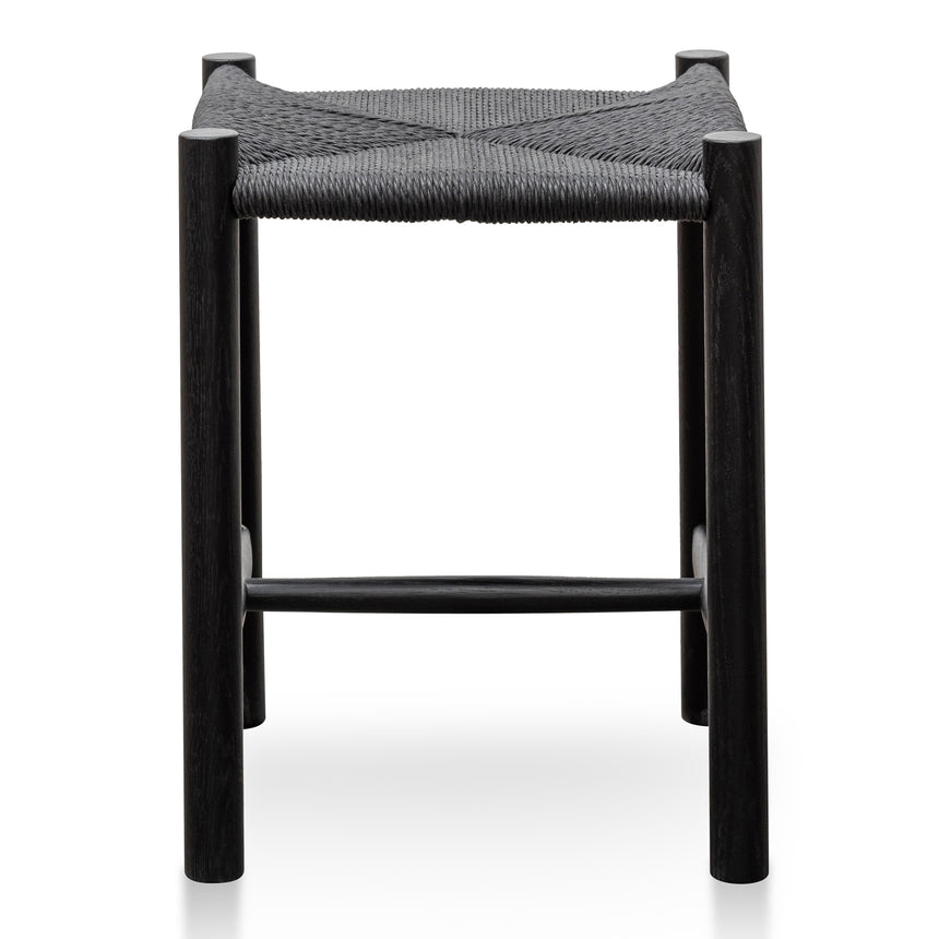 Oak Low Stool - Black - View 3