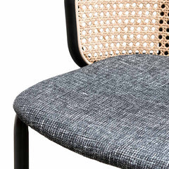 CBS6766-SD 75cm Fabric Bar Stool - Black Legs