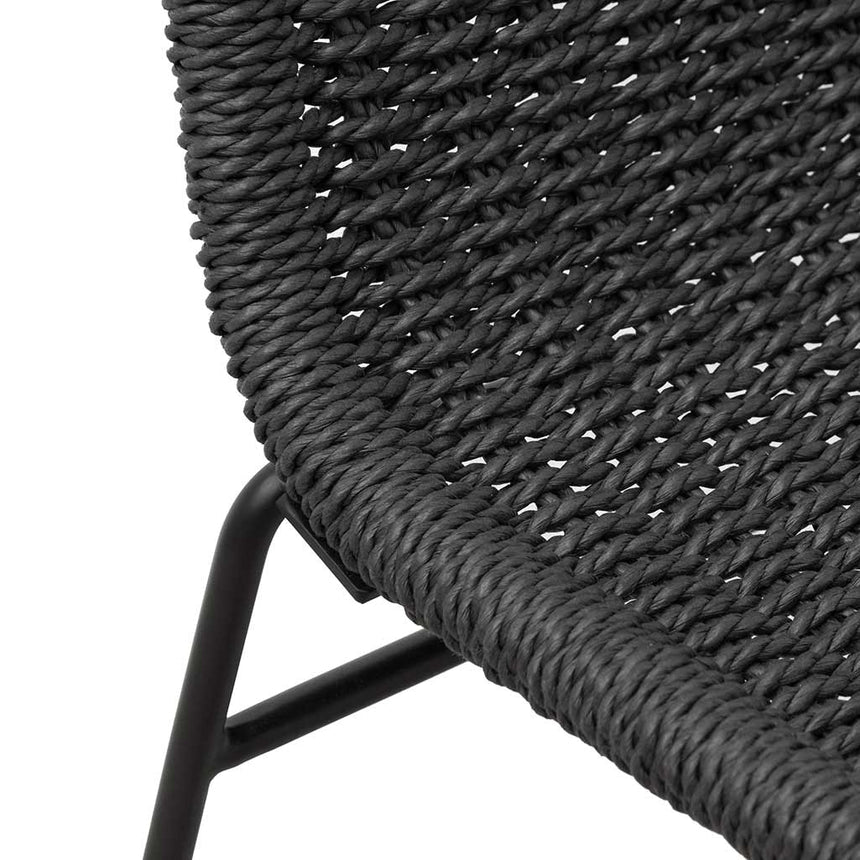 65cm Barstool - Full Black (Set of 2) - View 10