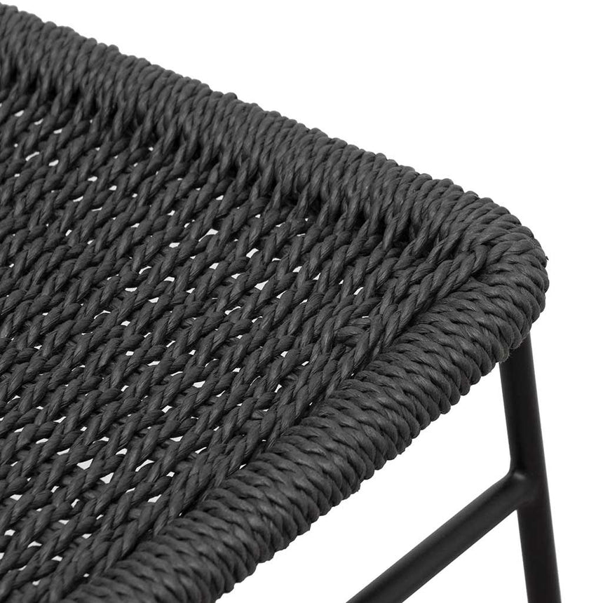 65cm Barstool - Full Black (Set of 2) - View 11