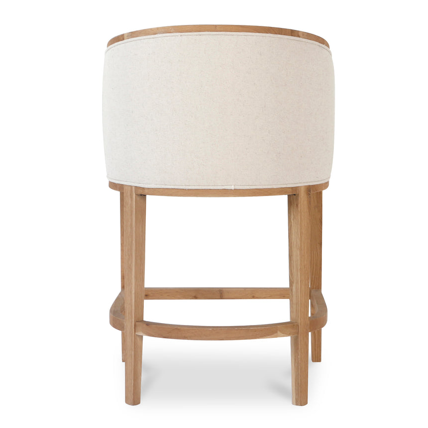 65cm Black Frame Bar Stool - Light Beige - View 4