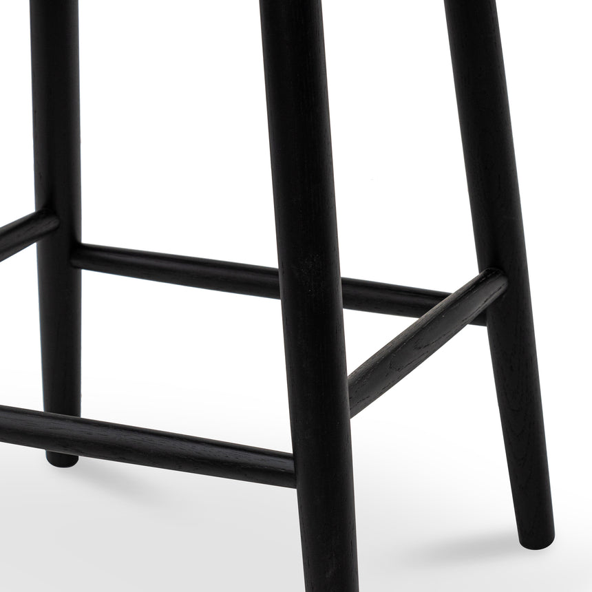 65cm Bar Stool - Full Black - View 4