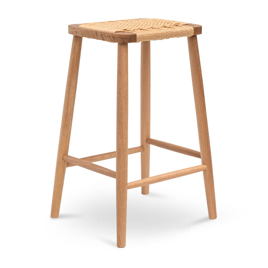 65cm Rattan Bar Stool - Natural - View 2