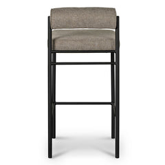 CBS8169-FH 65cm Fabric Bar Stool - Grey (Set of 2)