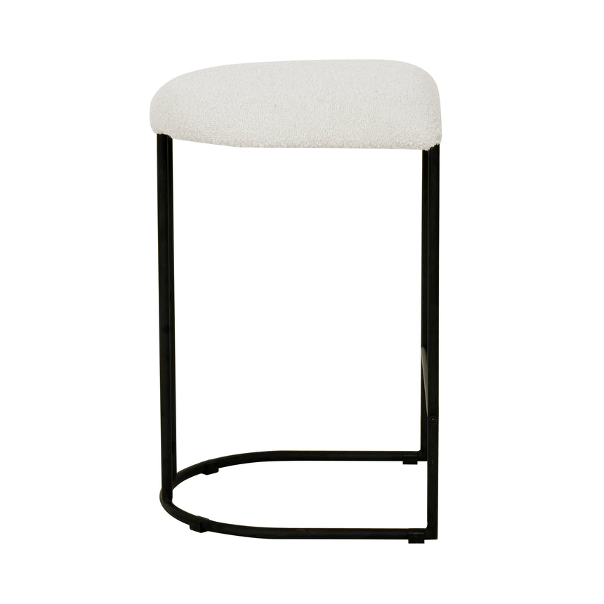 65cm Bar Stool - Cottage White Boucle (Set of 2) - View 5