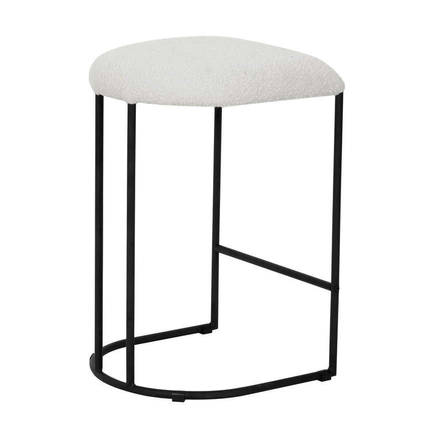 65cm Bar Stool - Cottage White Boucle (Set of 2) - View 6