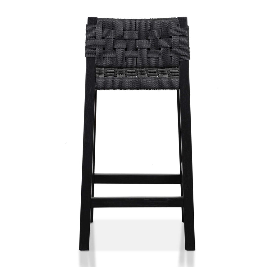 Rattan Bar Stool - Black - View 5