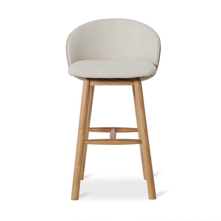 65cm Natural Bar Stool - Beige - View 2