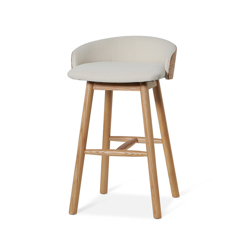 65cm Natural Bar Stool - Beige