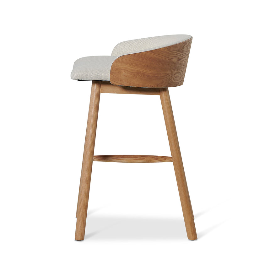 65cm Natural Bar Stool - Beige - View 6