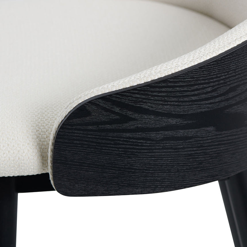 65cm Black Bar Stool - Beige - View 5