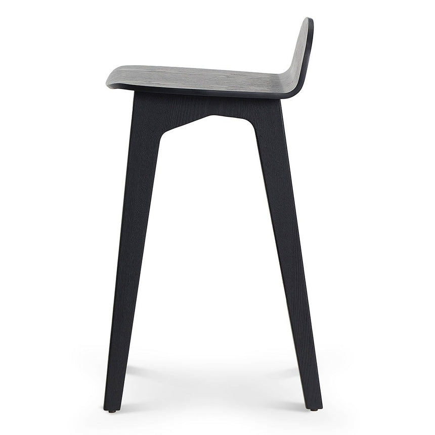 65cm Bar Stool - Full Black - View 7