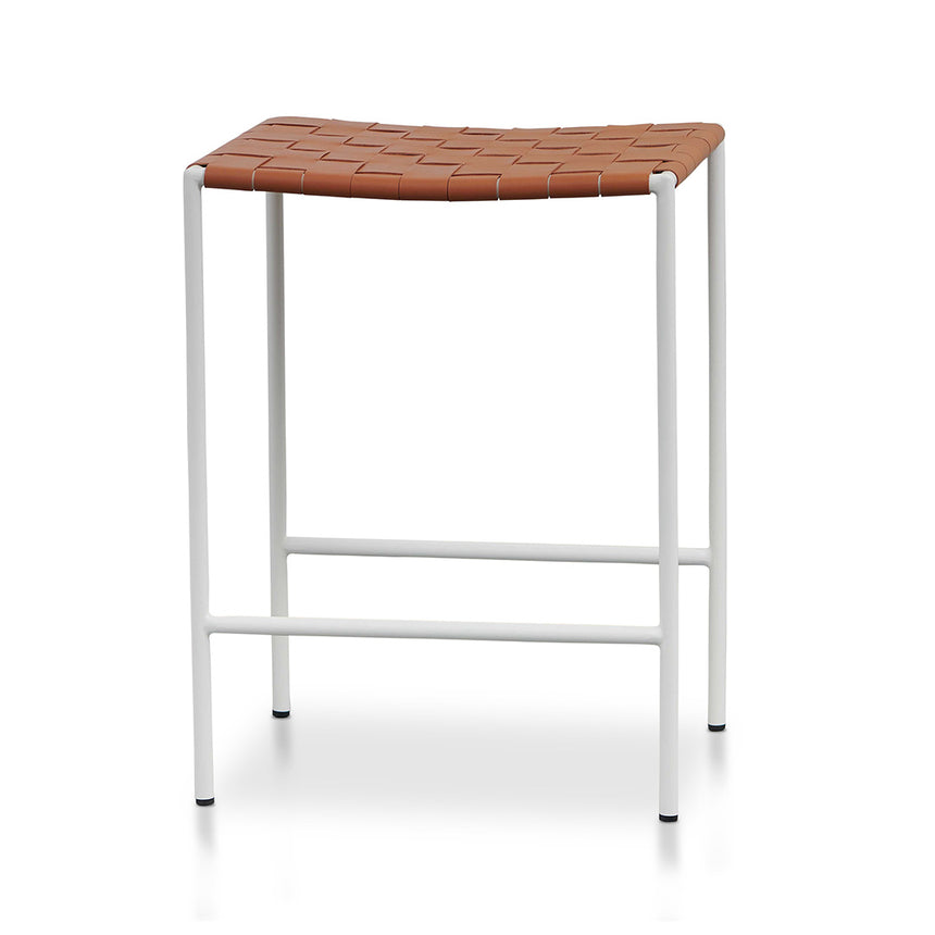 White Frame Bar stool - Tan (Set of 2) - View 2