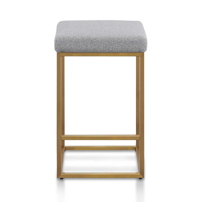 Hail Grey Bar Stool - Brushed Gold Base - View 2