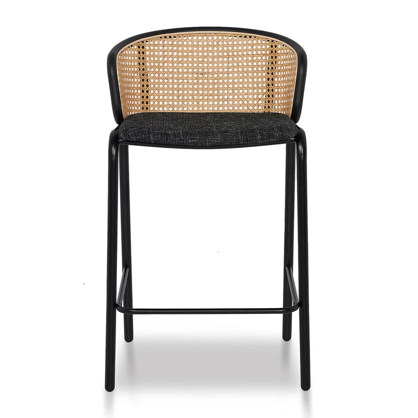 Fabric Bar Stool - Black Legs (Set of 2) - View 3