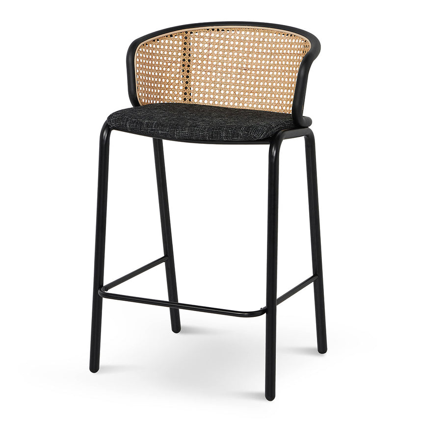 Fabric Bar Stool - Black Legs (Set of 2) - View 4