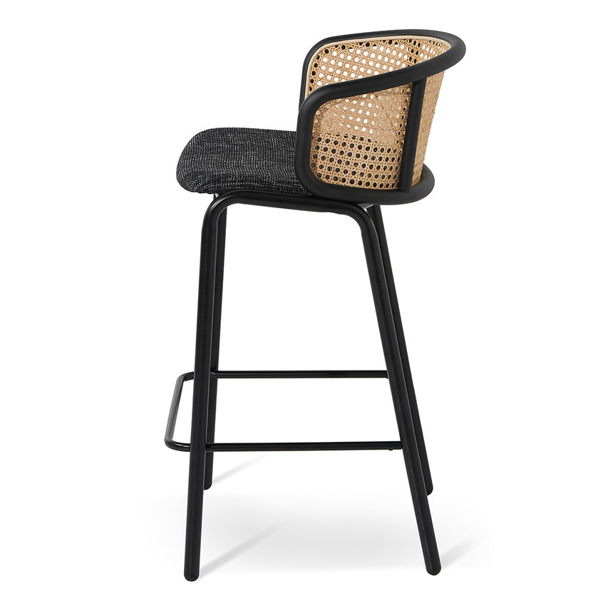 Fabric Bar Stool - Black Legs (Set of 2) - View 10