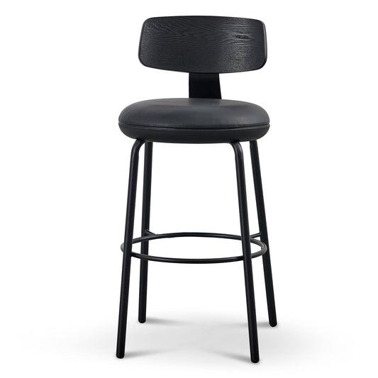 75CM Bar Stool | Full Black | Myka Home