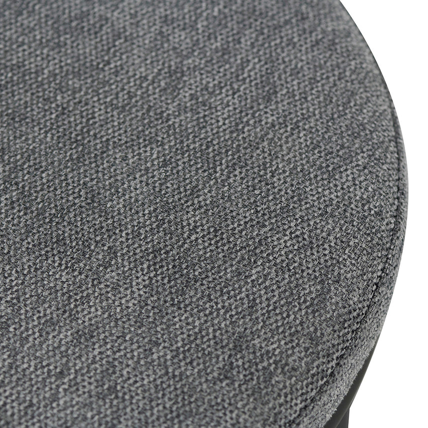 63cm Fabric Bar Stool - Charcoal Grey (Set of 2) - View 8