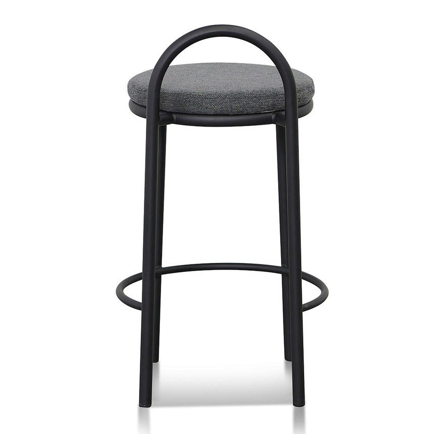 63cm Fabric Bar Stool - Charcoal Grey (Set of 2) - View 11