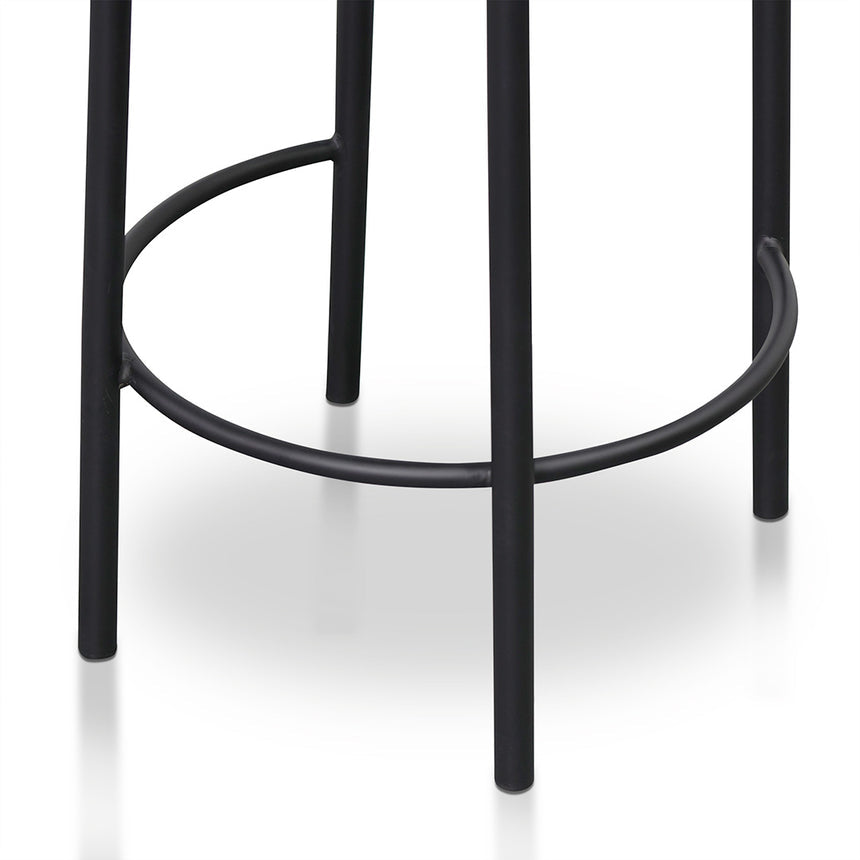 63cm Bar Stool - Black Boucle (Set of 2) - View 11