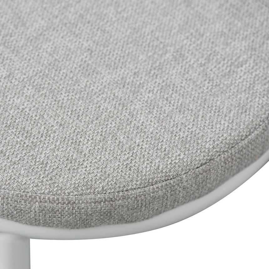 63cm White Frame Bar Stool - Coastal Light Grey (Set of 2) - View 6