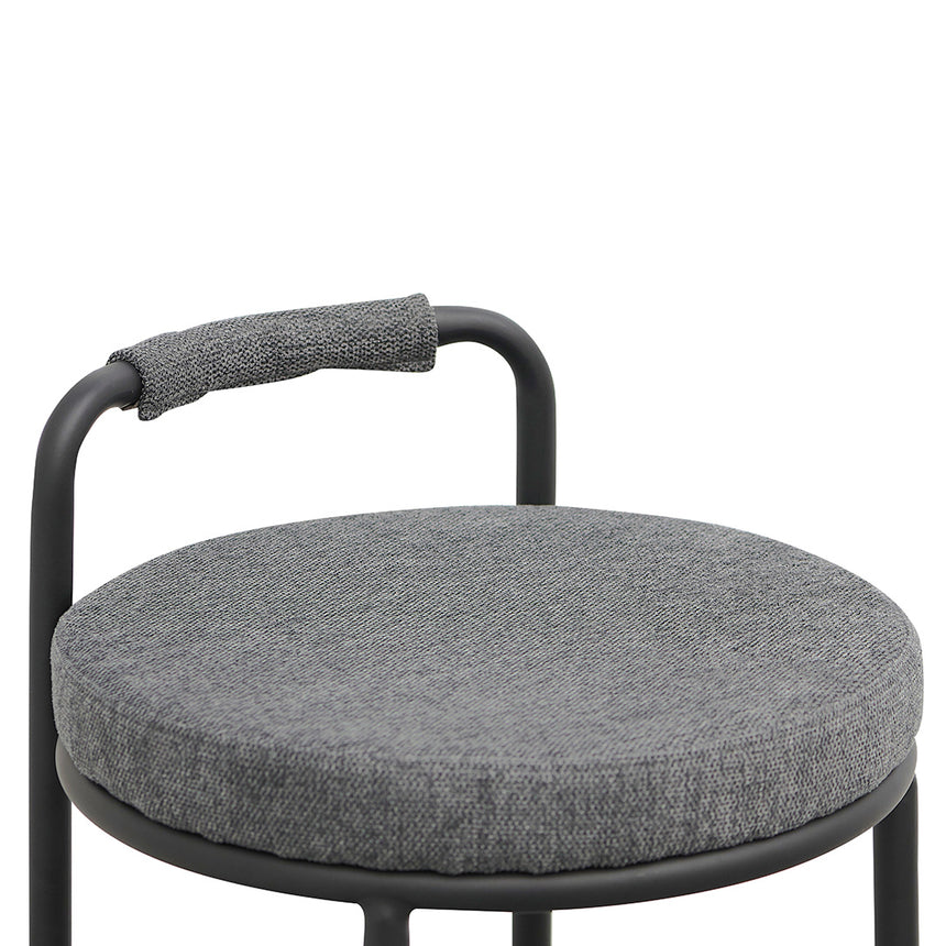 x2 65cm Bar Stool - Charcoal Grey (Set of 2) - View 9
