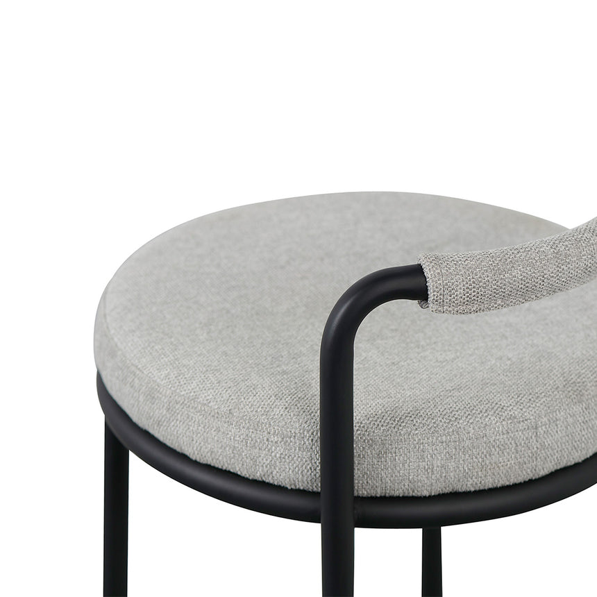 x2 65cm Bar Stool - Coastal Light Grey (Set of 2) - View 7