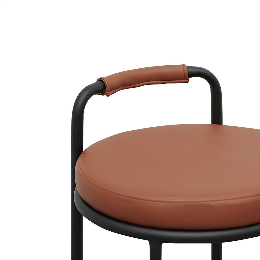 x2 65cm Bar Stool - Brown (Set of 2) - View 7