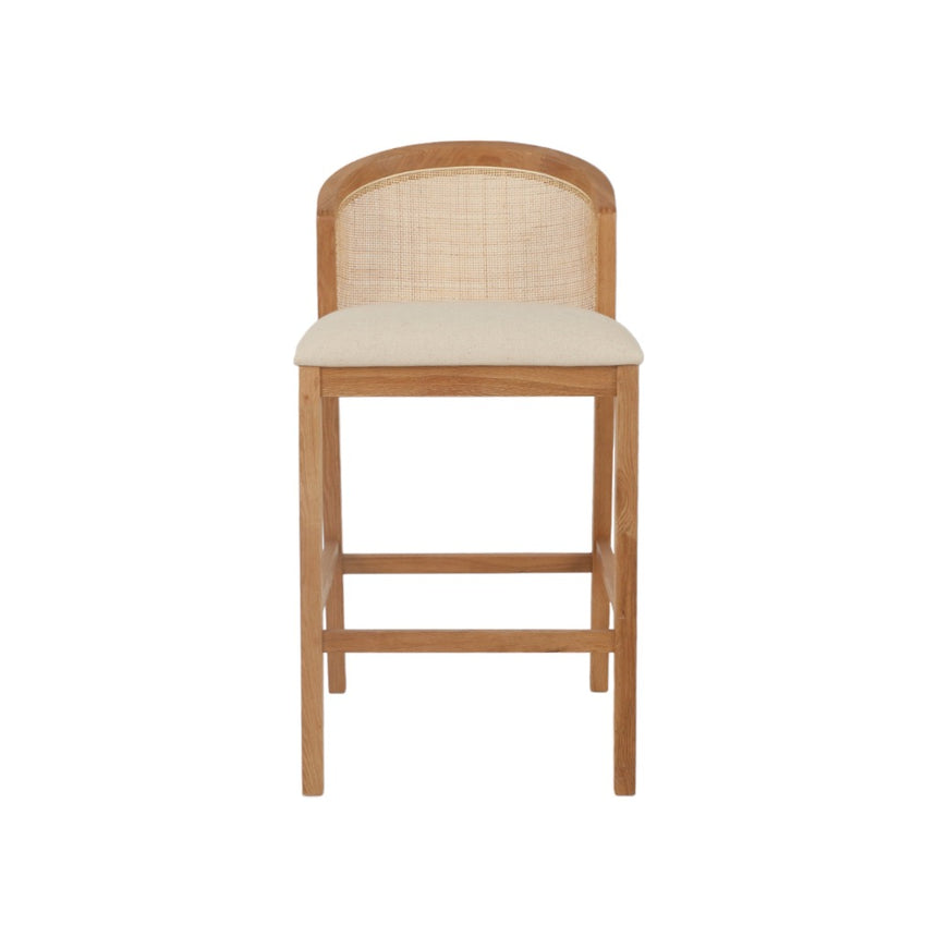 Fabric Barstool - Light Beige - View 2
