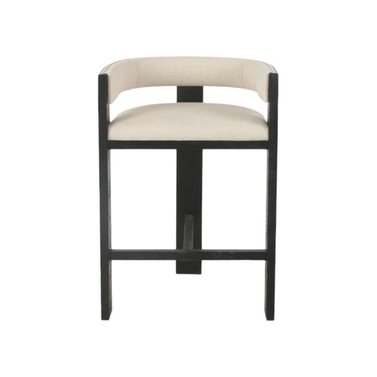 CBS8596-LJ Black ELM Barstool - Light Beige