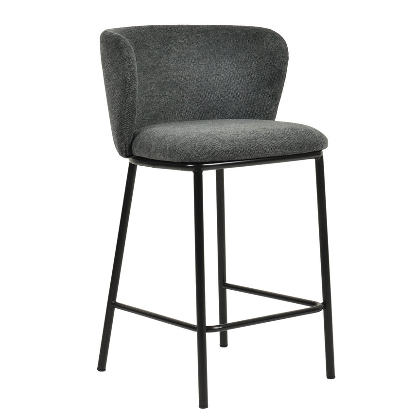 x2 65cm Bar Stool - Charcoal Grey (Set of 2) - View 2