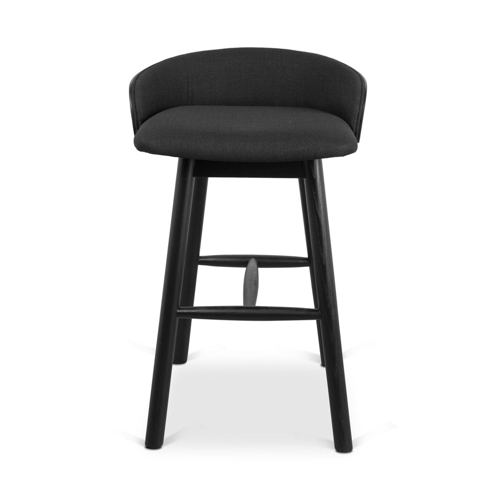 65cm Bar Stool - Full Black - View 2