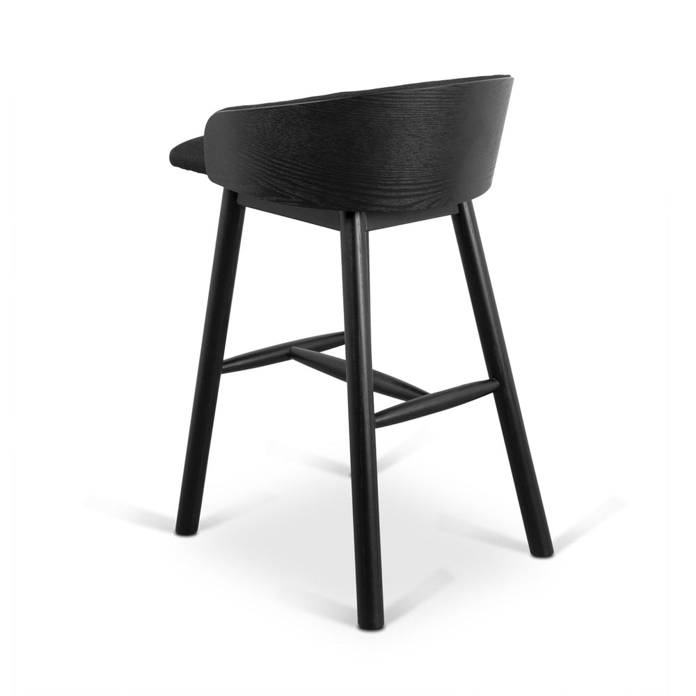 65cm Bar Stool - Full Black - View 4
