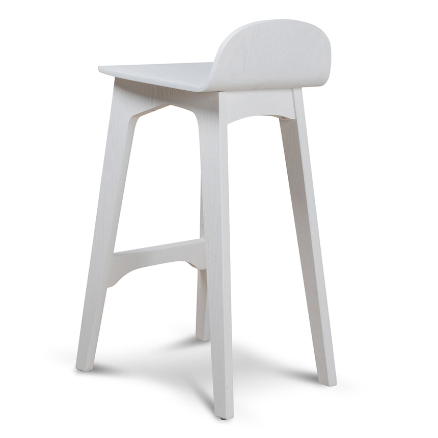 65cm Bar Stool - Full White - View 4
