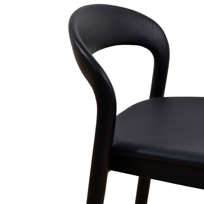 65cm Bar Stool - Full Black (Set of 2) - View 13